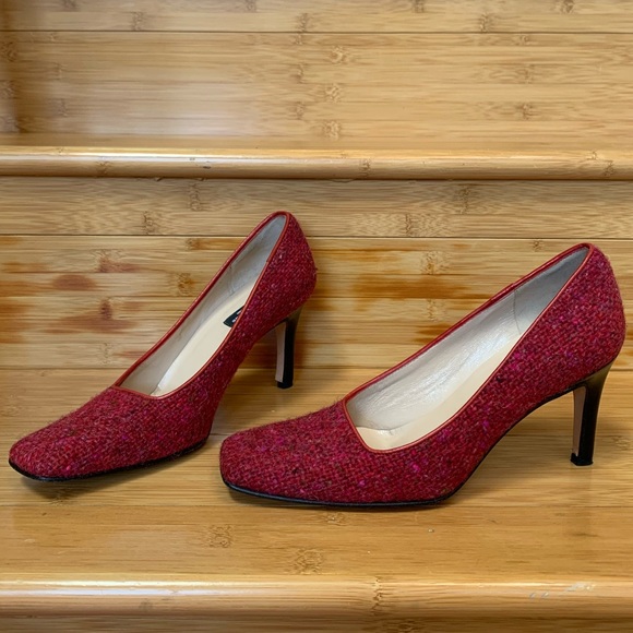 EUC KATE SPADE TWEED LEATHER PUMP - Picture 4 of 11